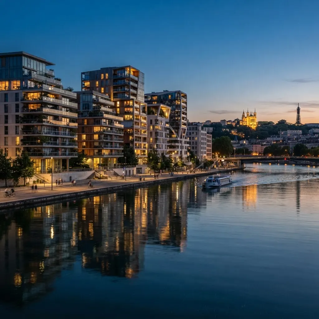 Architecture contemporaine au bord du Rhône
